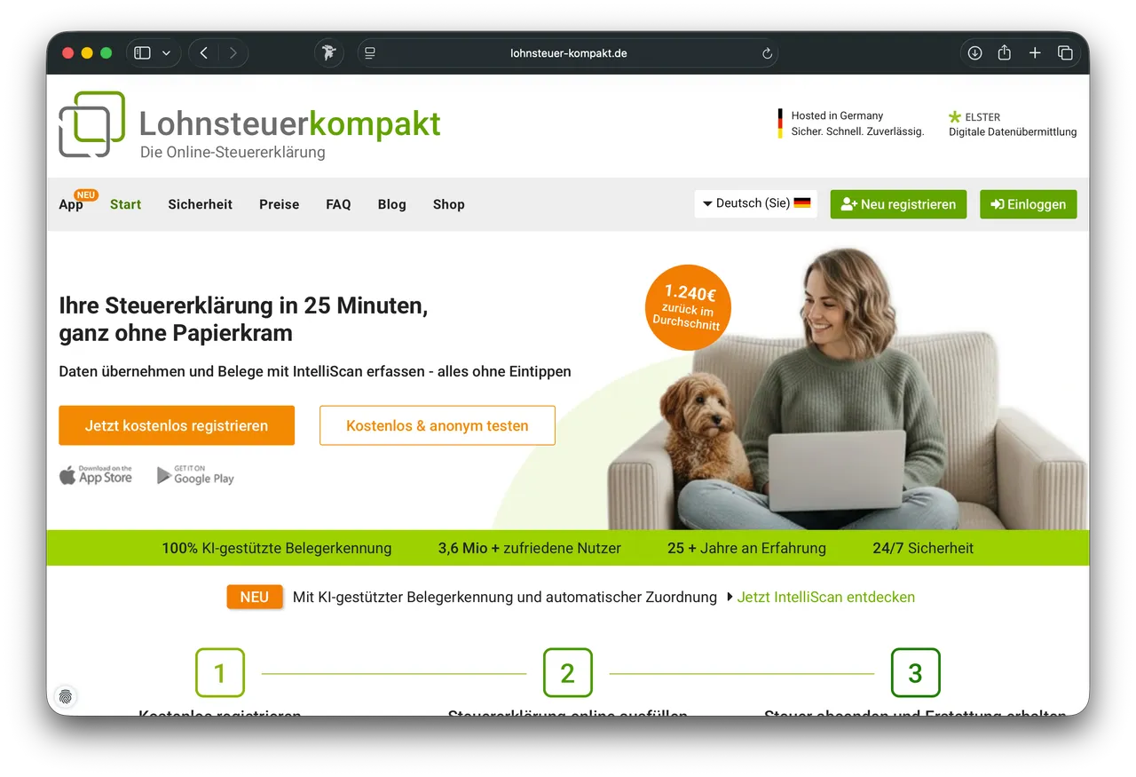 Screenshot von Lohnsteuer kompakt
