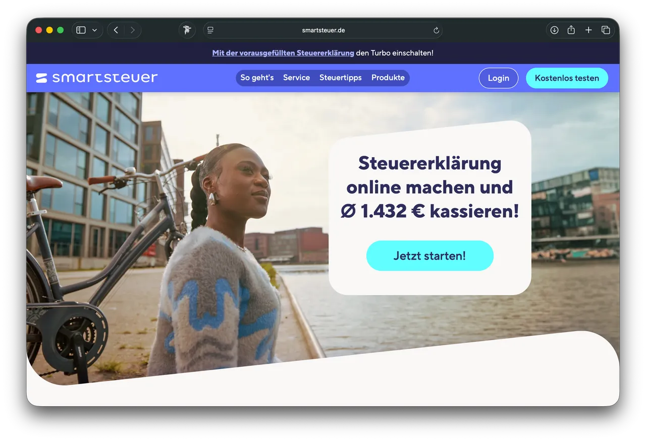 Screenshot von smartsteuer