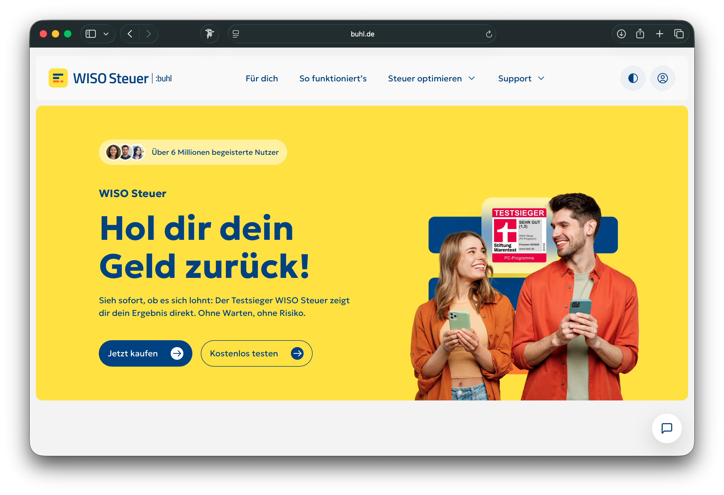 Screenshot von WISO Steuer